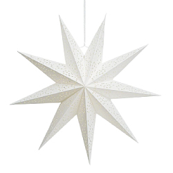 Звезда девятиконечная 45 см, Точки, белый