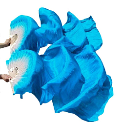 Веер-вейл для танцев 2 шт 57см х 1,5м №3, синий